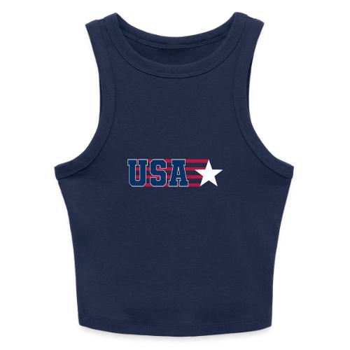 Star Stripe USA - Slim Fit Rib Women's Tank Top