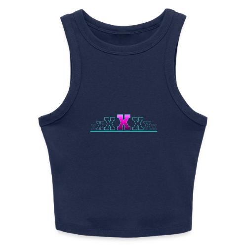 Letter X – Capital Varsity Alphabet Monogram - Slim Fit Rib Women's Tank Top