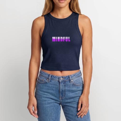 Mindful Typography Minimalist Design - Slim Fit Rib Women's Tank Top