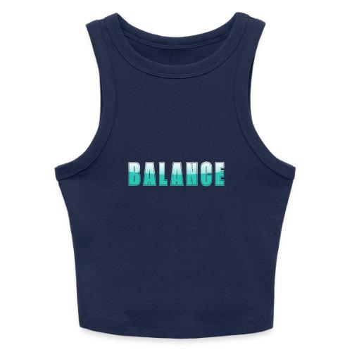 BALANCE Calm Teal Minimal Word Art Design - Slim Fit Rib Women's Tank Top