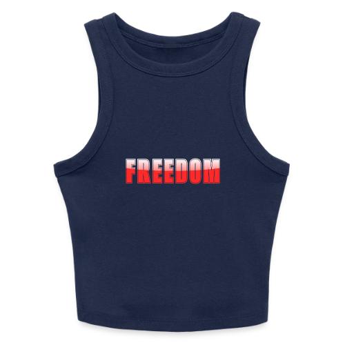Freedom Typography Design - Slim Fit Rib Women's Tank Top