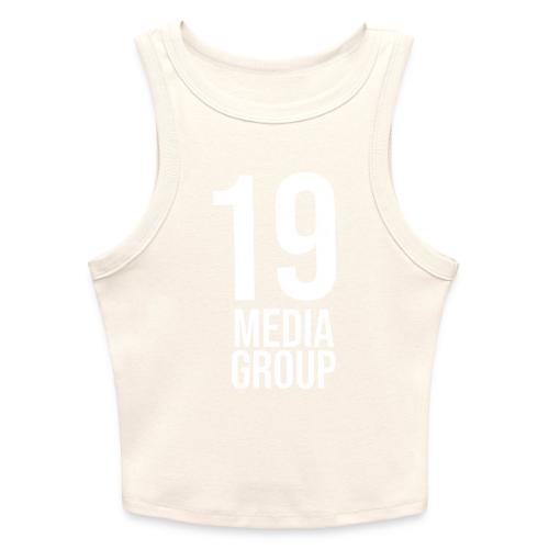 19 Media Group Logo - Slim Fit Rib Women's Tank Top