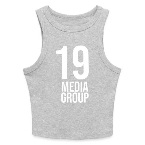 19 Media Group Logo - Slim Fit Rib Women's Tank Top
