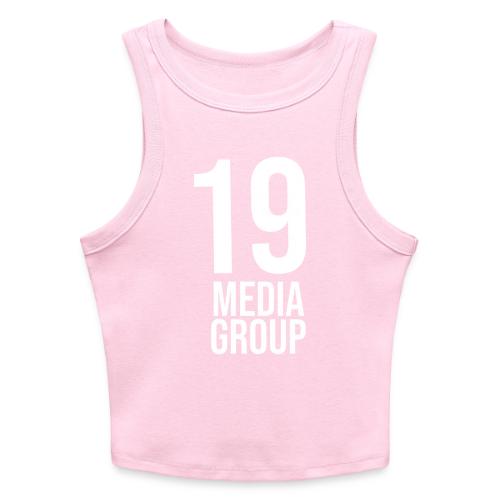 19 Media Group Logo - Slim Fit Rib Women's Tank Top