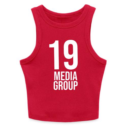 19 Media Group Logo - Slim Fit Rib Women's Tank Top