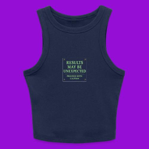 Results May Be Unexpected - Neon Green - Slim Fit Rib Women's Tank Top
