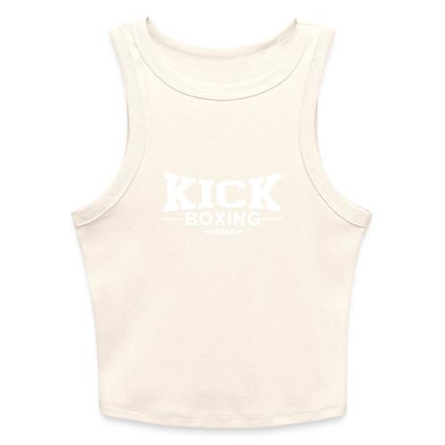 KICKBOXING MIAMI White Letters - Slim Fit Rib Women's Tank Top