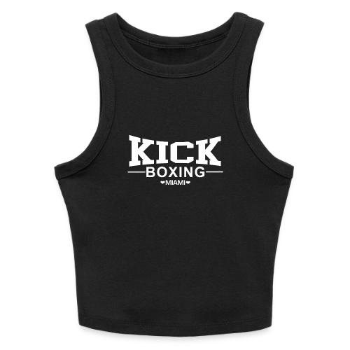 KICKBOXING MIAMI White Letters - Slim Fit Rib Women's Tank Top