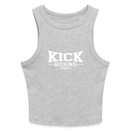 KICKBOXING MIAMI White Letters - Slim Fit Rib Women's Tank Top