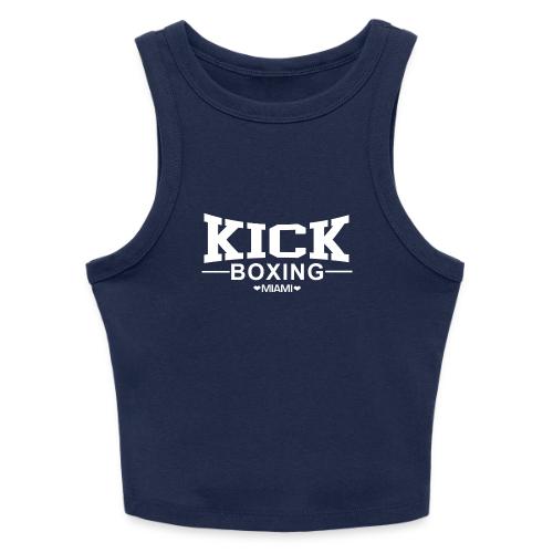 KICKBOXING MIAMI White Letters - Slim Fit Rib Women's Tank Top