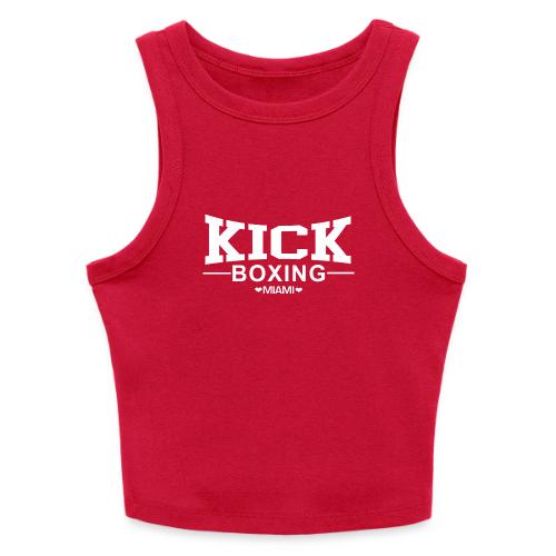 KICKBOXING MIAMI White Letters - Slim Fit Rib Women's Tank Top