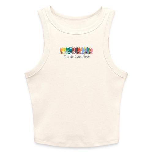 a church for all people - with colorful graphic - Slim Fit Rib Women's Tank Top