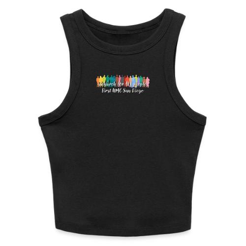 a church for all people - with colorful graphic - Slim Fit Rib Women's Tank Top