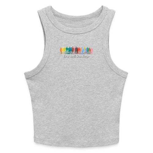 a church for all people - with colorful graphic - Slim Fit Rib Women's Tank Top