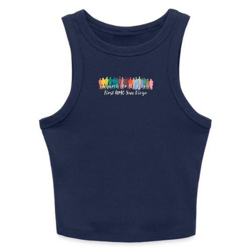 a church for all people - with colorful graphic - Slim Fit Rib Women's Tank Top