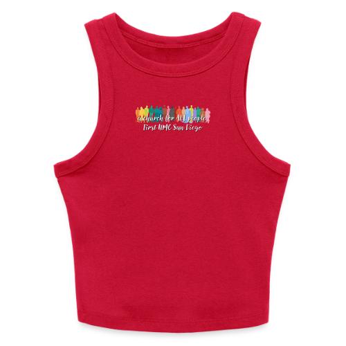 a church for all people - with colorful graphic - Slim Fit Rib Women's Tank Top