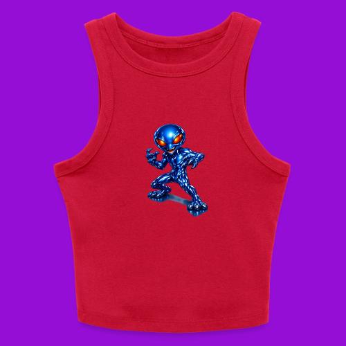Angry Blue Alien - Slim Fit Rib Women's Tank Top