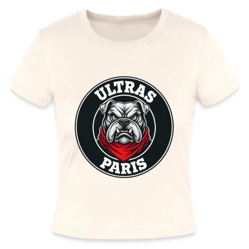 Ultras Paris Bulldog Football Fan Graphic - Slim Fit Rib Women's T-Shirt