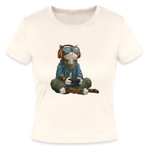Cat: Purrfect Player - Slim Fit Rib Women's T-Shirt