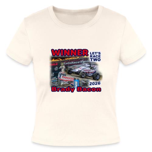 Brady Bacon #LetsRaceTwo Winner - Slim Fit Rib Women's T-Shirt