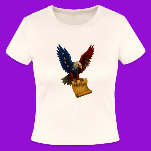 Bill of Rights Bald Eagle - Slim Fit Rib Women's T-Shirt