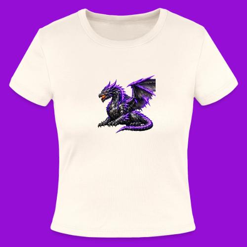 Neon Dragon at Rest - Slim Fit Rib Women's T-Shirt