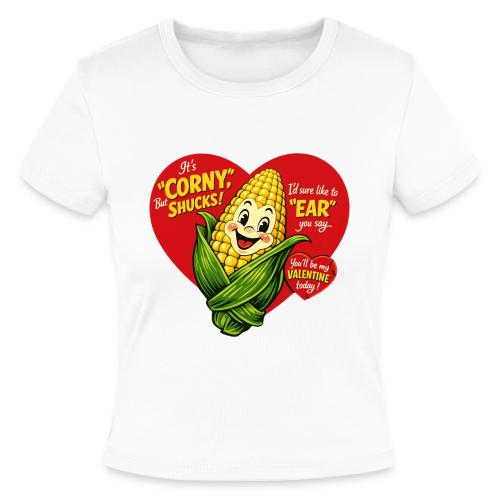 Corny Valentine T-Shirt - Slim Fit Rib Women's T-Shirt
