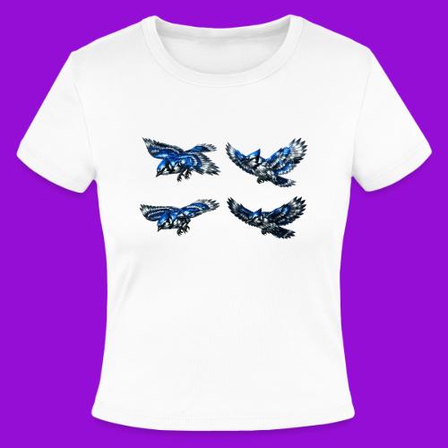 Silver Blue Jay Flight Stages - Slim Fit Rib Women's T-Shirt