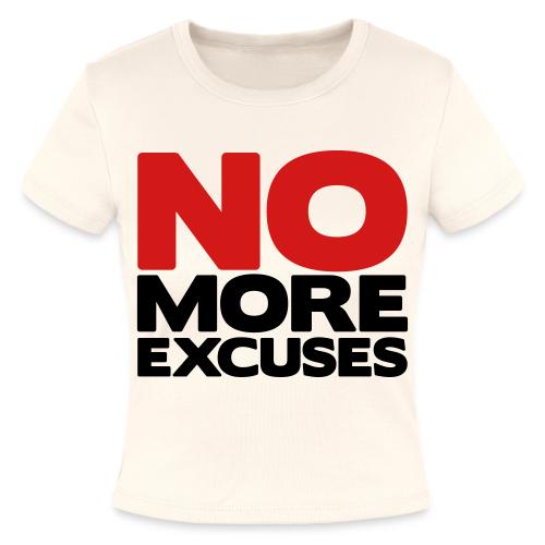 No More Excuses - Slim Fit Rib Women's T-Shirt