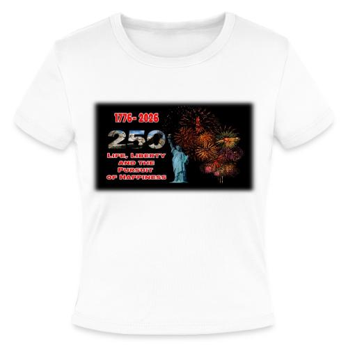 1776 - 2026 - 250 Years USA | Fireworks - Slim Fit Rib Women's T-Shirt