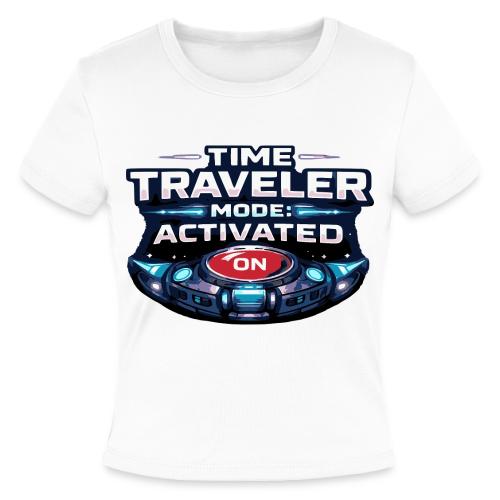 Time Traveler Mode – Futuristic Neon Sci-Fi Tee - Slim Fit Rib Women's T-Shirt