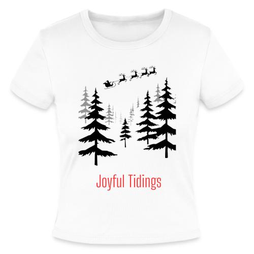 Joyful Tidings Christmas T-Shirt - Slim Fit Rib Women's T-Shirt