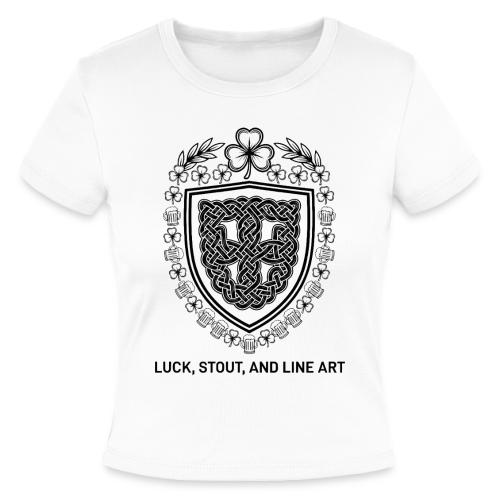 Celtic Knot T-Shirt, Symmetrical Shield - Slim Fit Rib Women's T-Shirt