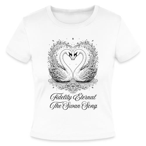 Poetic Swan T-Shirt - Slim Fit Rib Women's T-Shirt