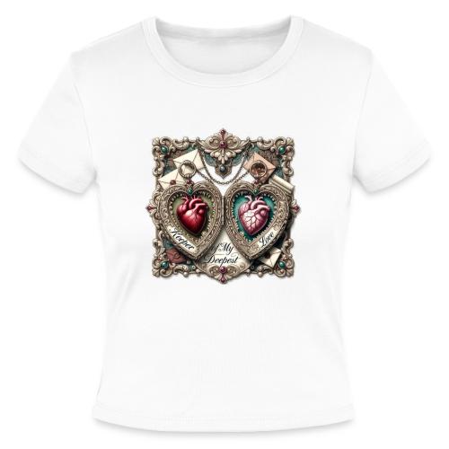 Keeper of My Deepest Love Victorian Locket T-Shirt - Slim Fit Rib Women's T-Shirt