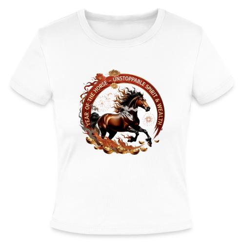 Year of the Horse Fiery Spirit T Shirt, Lunar New - Slim Fit Rib Women's T-Shirt