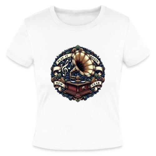 Ornate Phonograph T-Shirt - Slim Fit Rib Women's T-Shirt