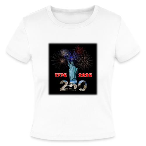 1776 - 2026 - 250 Years USA | Fireworks - Slim Fit Rib Women's T-Shirt