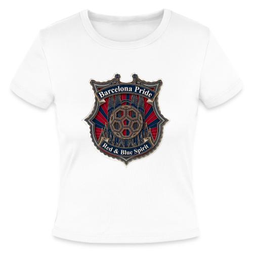 Barcelona Scarlet Pride T Shirt, Soccer City Gift - Slim Fit Rib Women's T-Shirt