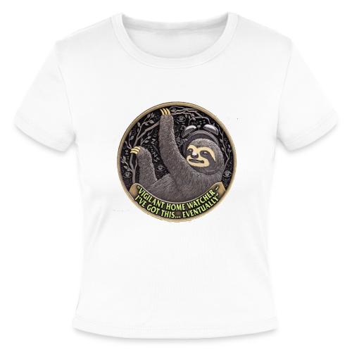 Sloth Home Watcher T Shirt - Slim Fit Rib Women's T-Shirt
