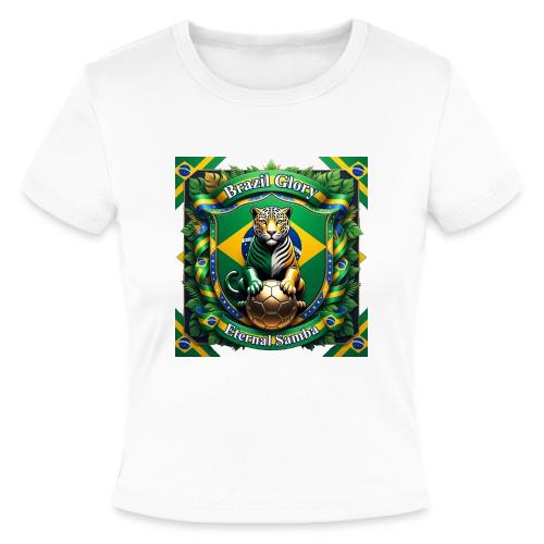 Brazil Jaguar Glory T-Shirt, Flag Pride Badge Gift - Slim Fit Rib Women's T-Shirt