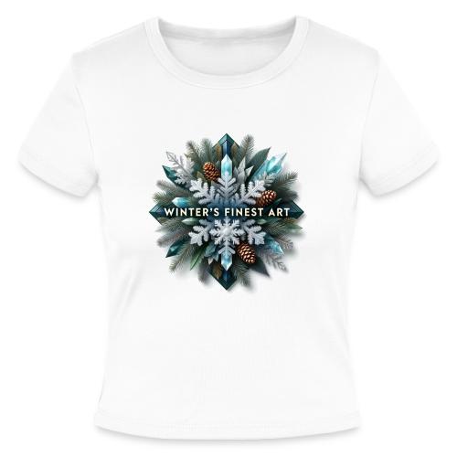 Intricate Frozen Evergreen T-Shirt - Slim Fit Rib Women's T-Shirt