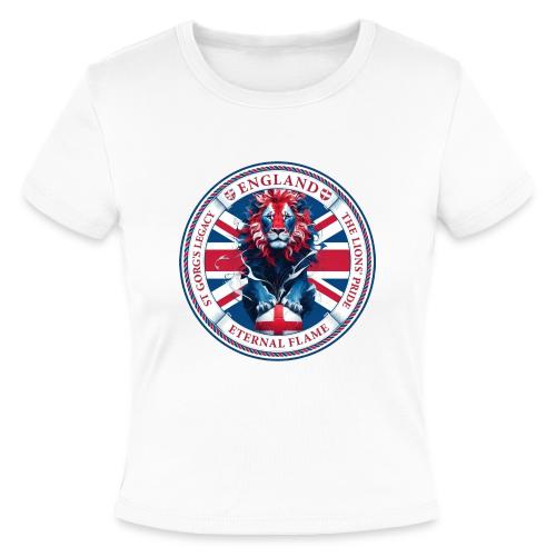 England Lion Emblem T Shirt, Flag Pride Gift - Slim Fit Rib Women's T-Shirt
