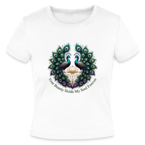 Your Beauty Holds My Soul Peacock Gifts T-Shirt - Slim Fit Rib Women's T-Shirt