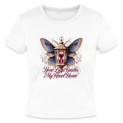 Your Light Guides My Heart HomeGifts T-Shirt - Slim Fit Rib Women's T-Shirt