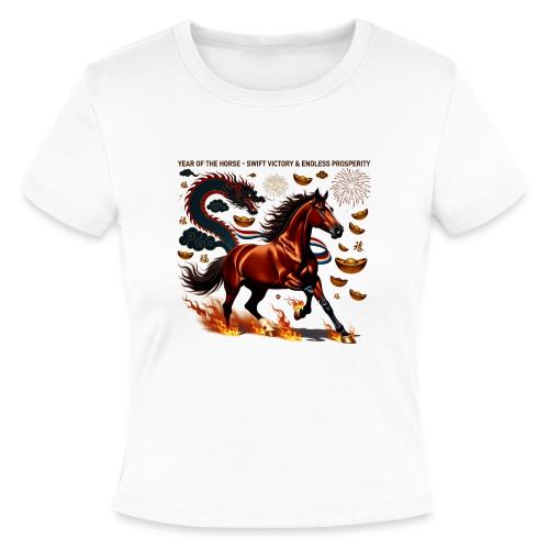 Year of the Horse Victory T Shirt, Lunar New Year - Slim Fit Rib Women's T-Shirt