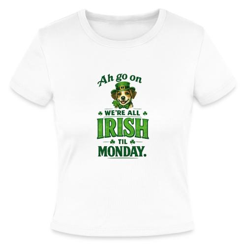 St. Patrick’s Day Dog T-Shirt – We’re All Irish - Slim Fit Rib Women's T-Shirt