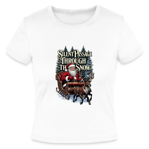 Nostalgic Santa T-Shirt - Slim Fit Rib Women's T-Shirt