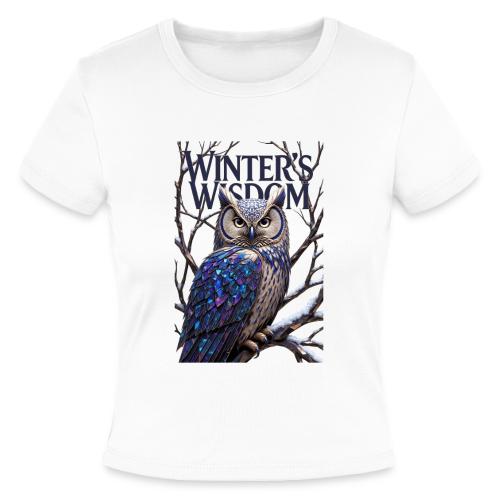Crystalized Forest Owl T-Shirt - Slim Fit Rib Women's T-Shirt