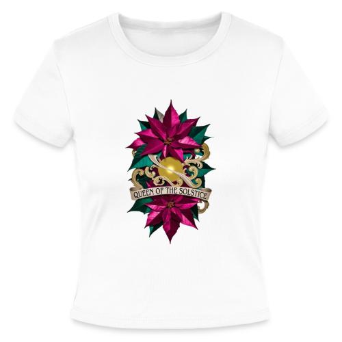 Queen of the Solstice Poinsettia T-Shirt - Slim Fit Rib Women's T-Shirt